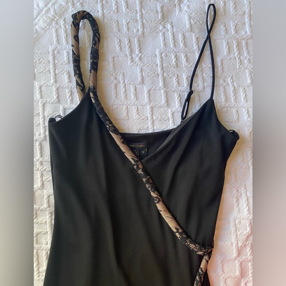 BCBGmaxazria Black Midi Dress with Lace Accent, Size Small - Picture 3 of 5